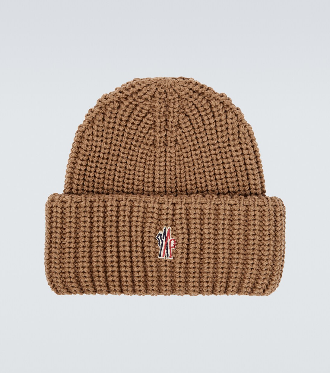 Gorro acanalado de lana virgen con logo | Moncler Grenoble