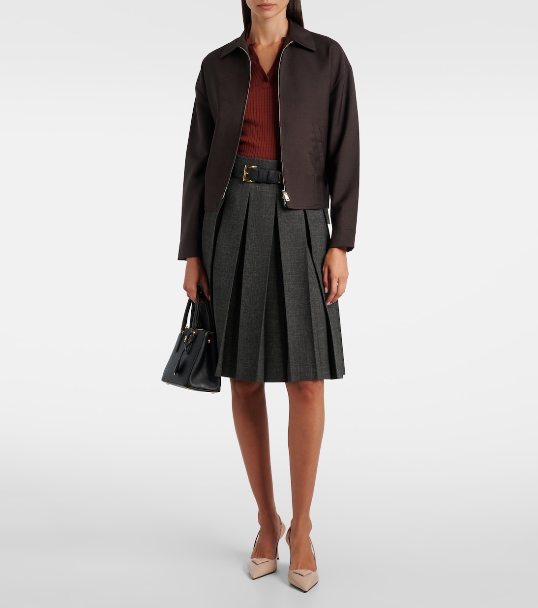 Leather slingback pumps | Prada