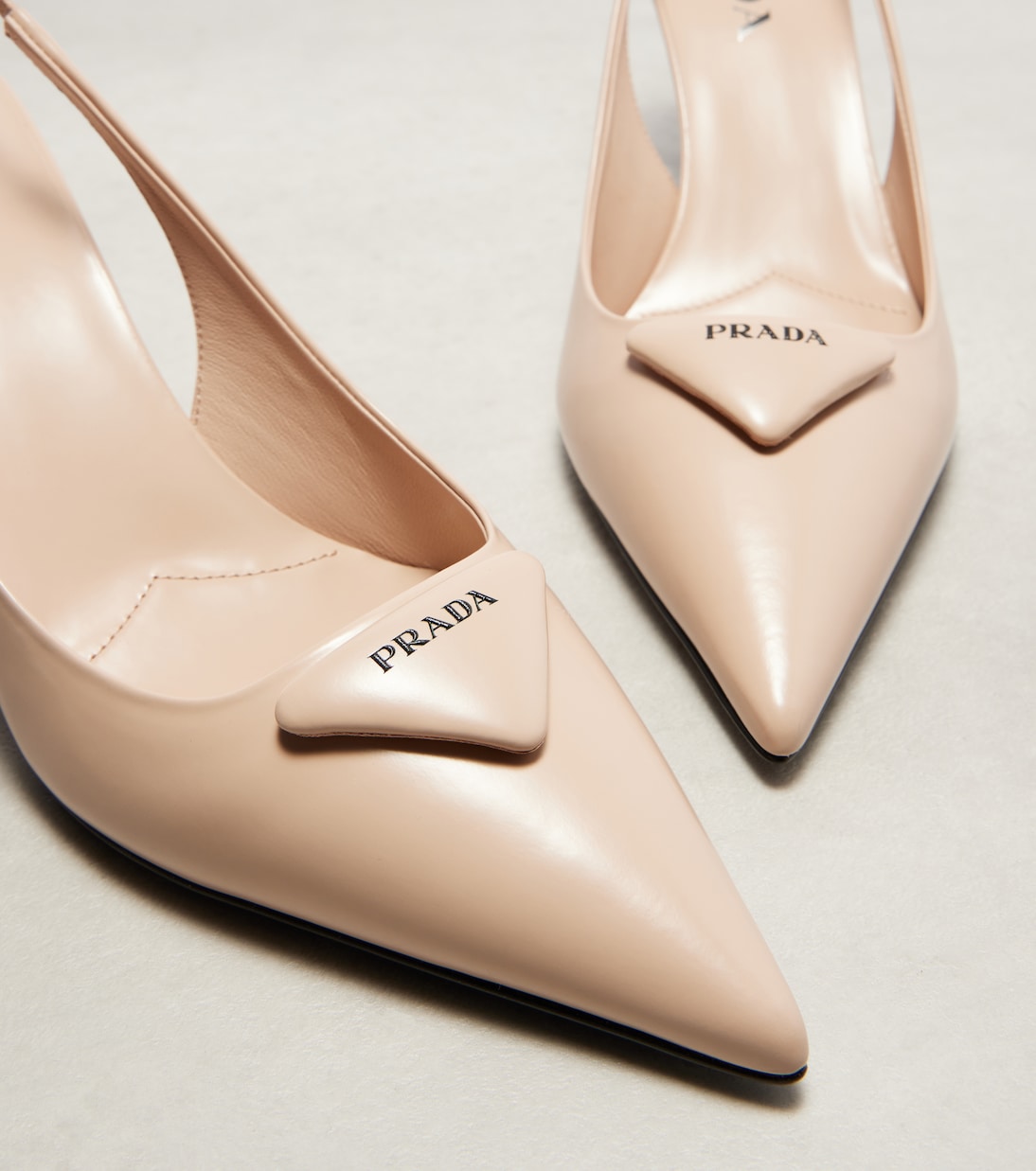 Leather slingback pumps | Prada
