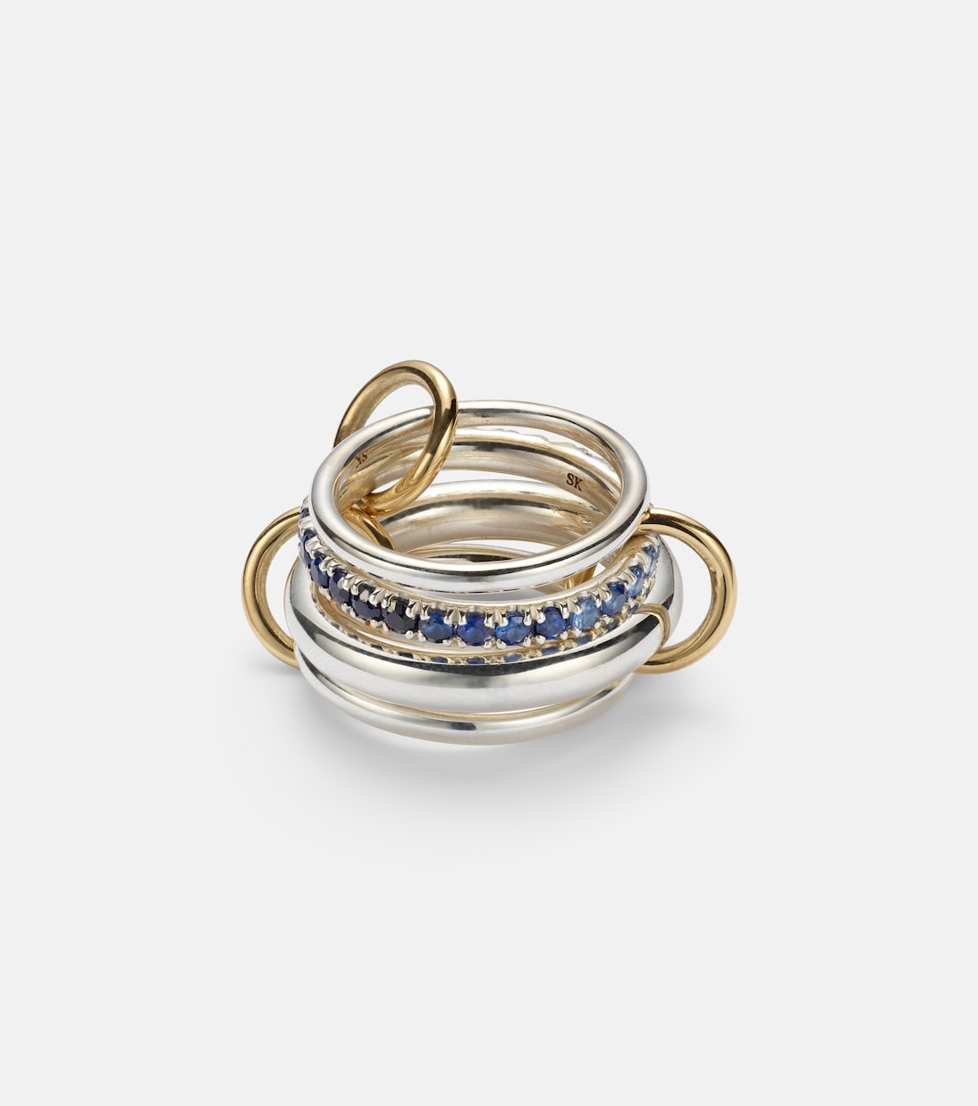 Anello Janssen SG in oro 18kt e argento sterling con zaffiri | Spinelli Kilcollin