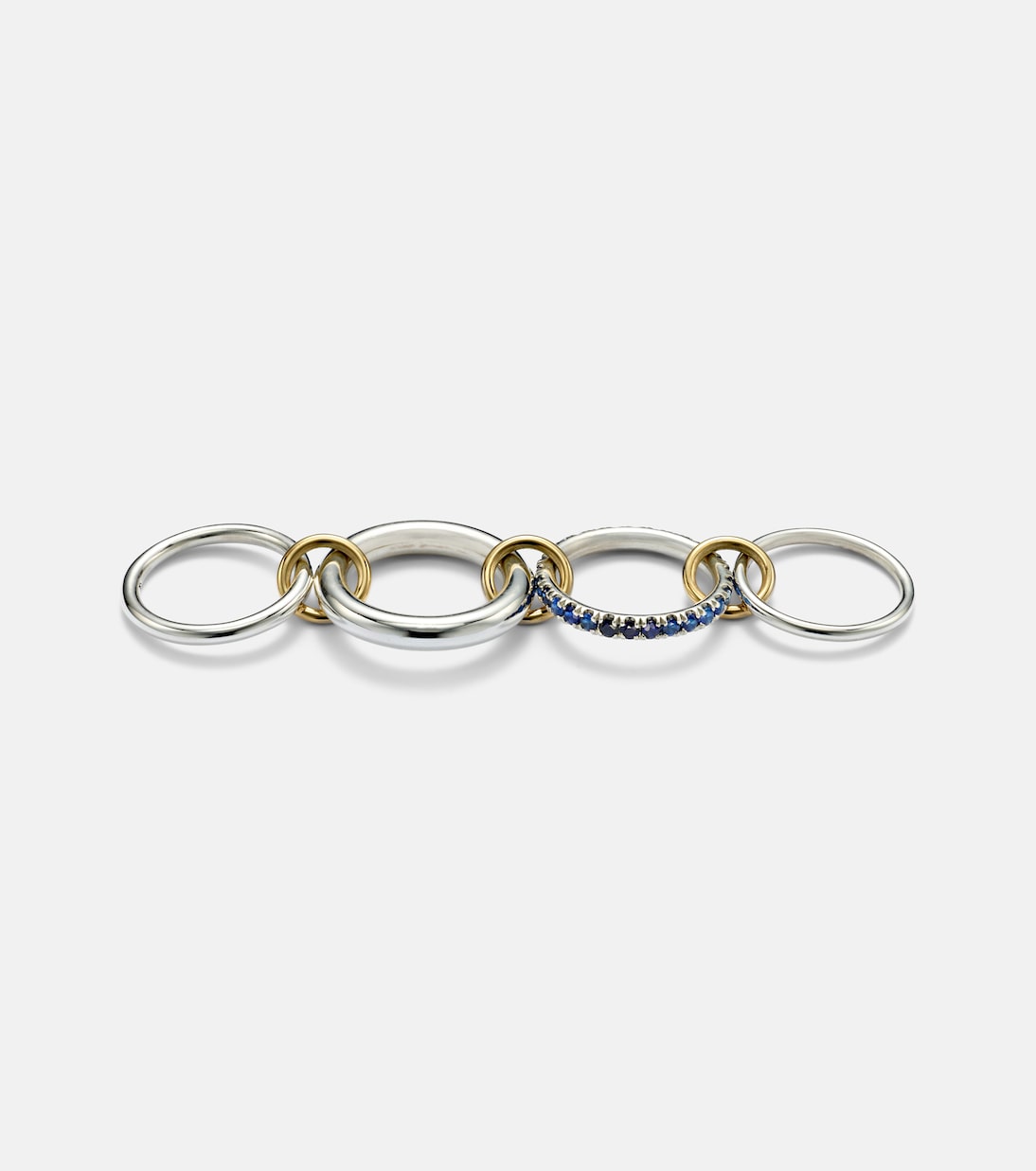 Anello Janssen SG in oro 18kt e argento sterling con zaffiri | Spinelli Kilcollin