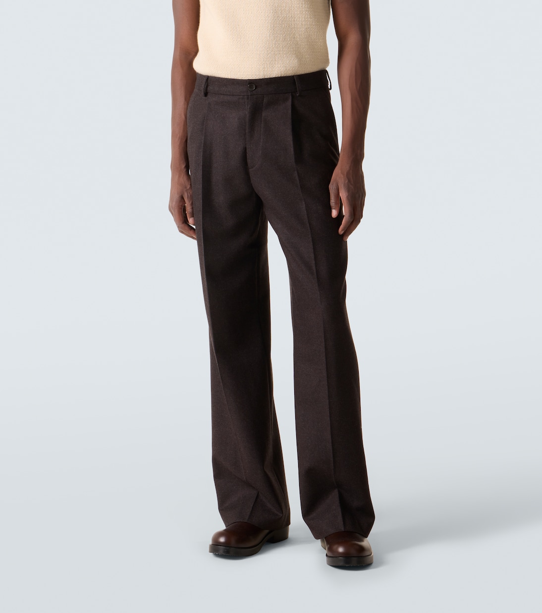 Weite Hose aus Wollflanell | Dries Van Noten
