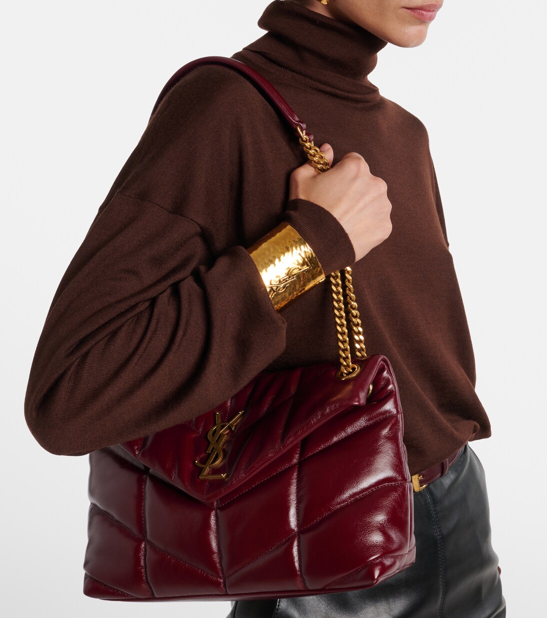 Puffer 스몰 레더 숄더 백 | Saint Laurent