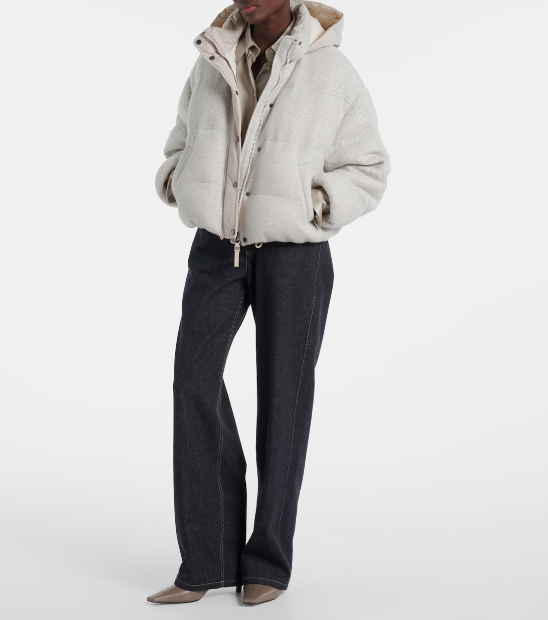 Cashmere-blend down jacket | Brunello Cucinelli