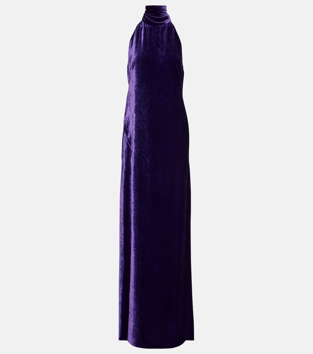 Tatum halterneck velvet gown | Ralph Lauren Collection