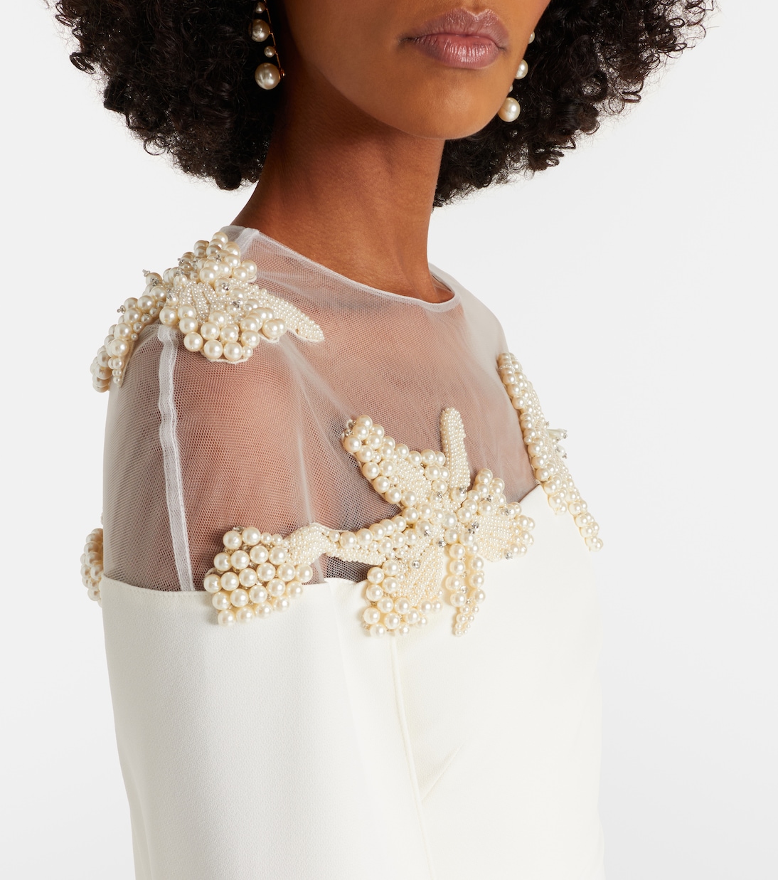 Bridal Ambere embellished crêpe gown | Safiyaa
