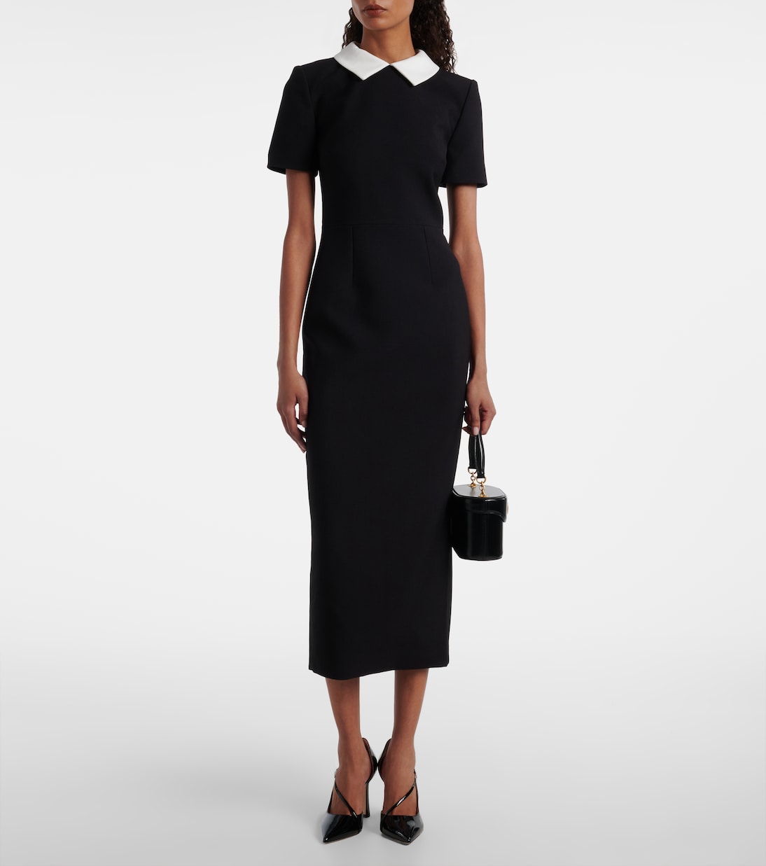 Satin crêpe midi dress | Roland Mouret