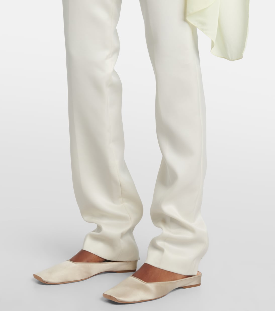 Pantalones slim Lucia de lana y seda de tiro alto | Calvin Klein