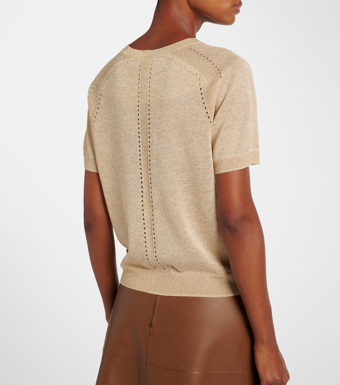 Lille knitted lamé top | Joseph