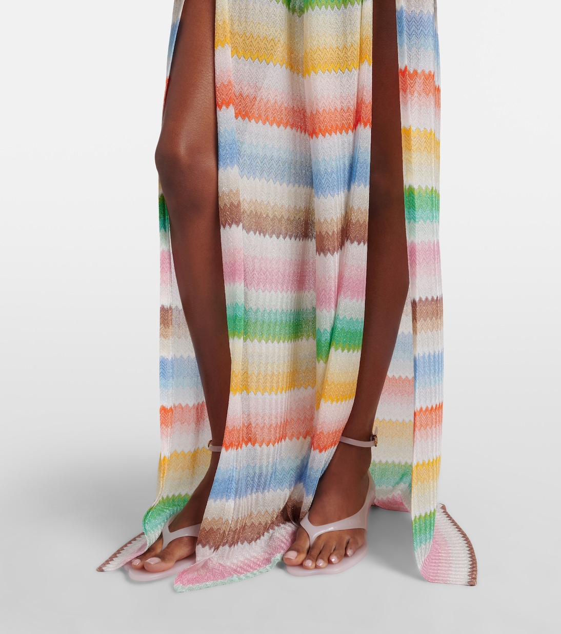Zigzag open-back lamé jumpsuit | Missoni
