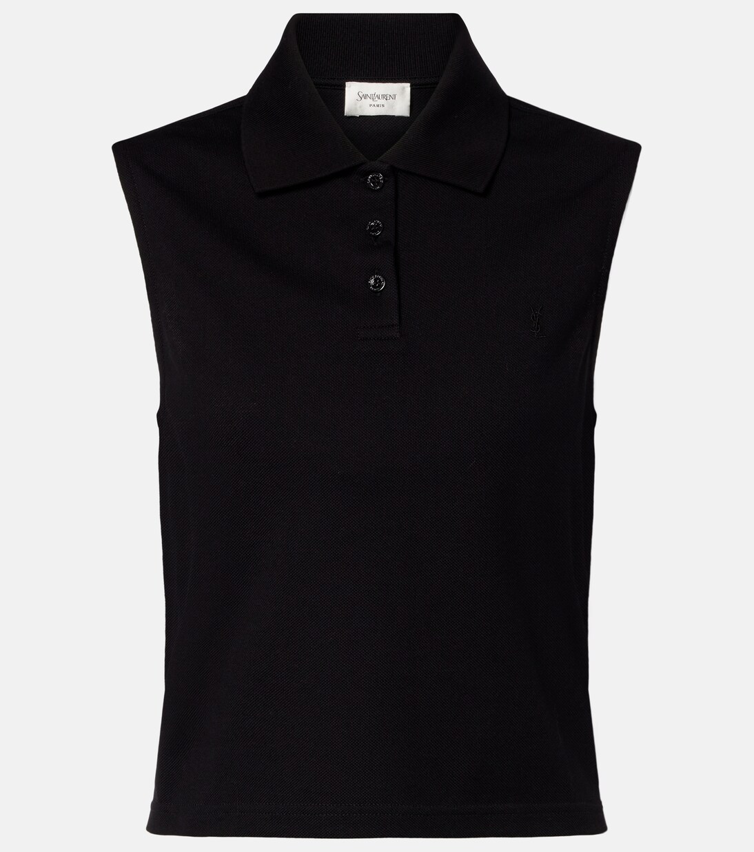 Cassandre cotton piqué top | Saint Laurent