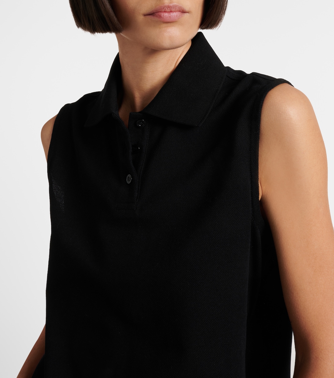 Cassandre cotton piqué top | Saint Laurent
