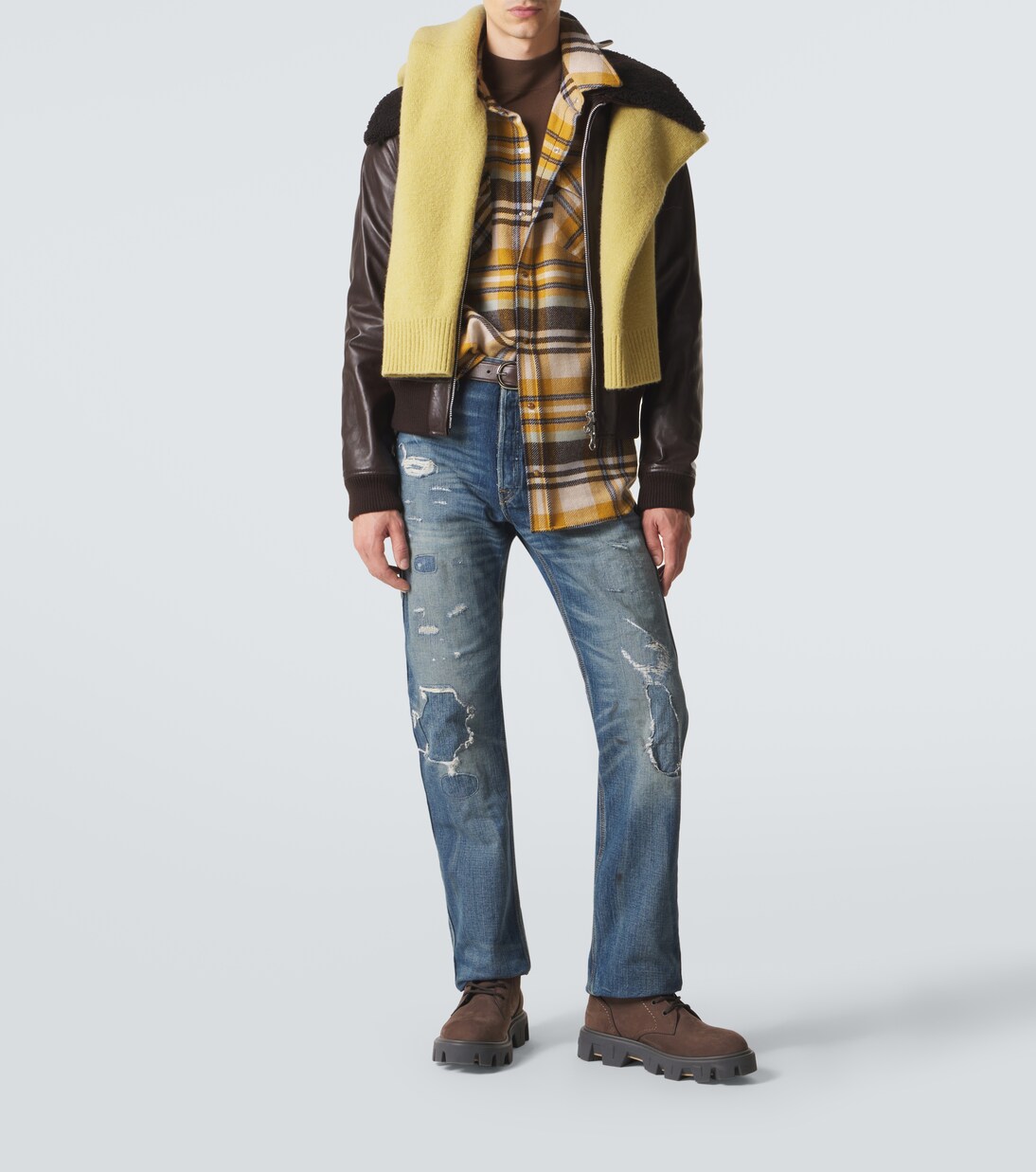 Abundance cashmere shirt with tiger eye | God's True Cashmere