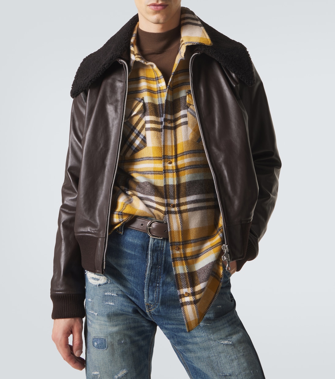 Abundance cashmere shirt with tiger eye | God's True Cashmere