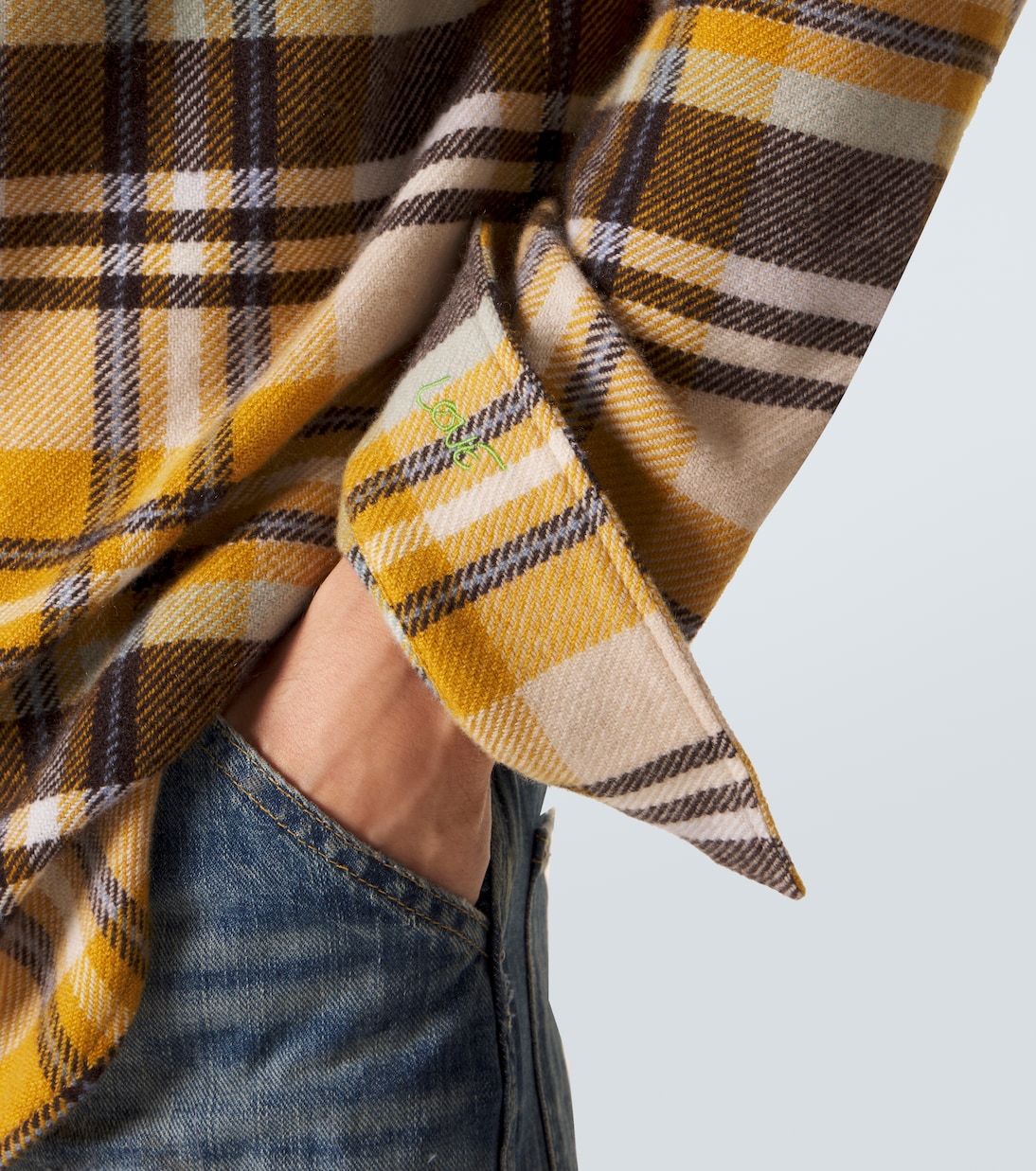 Abundance cashmere shirt with tiger eye | God's True Cashmere