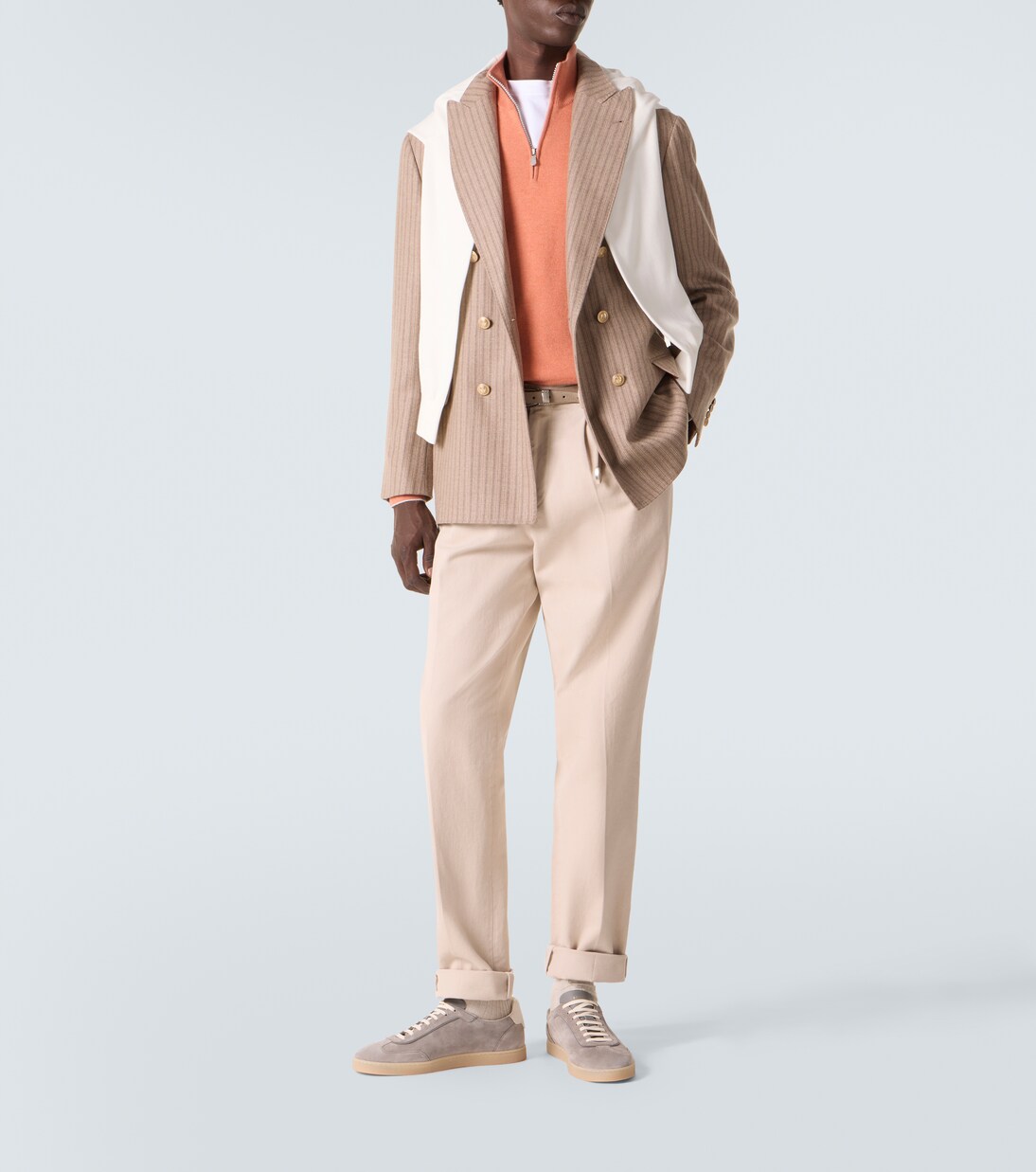 Jersey de cachemir con cremallera parcial | Brunello Cucinelli