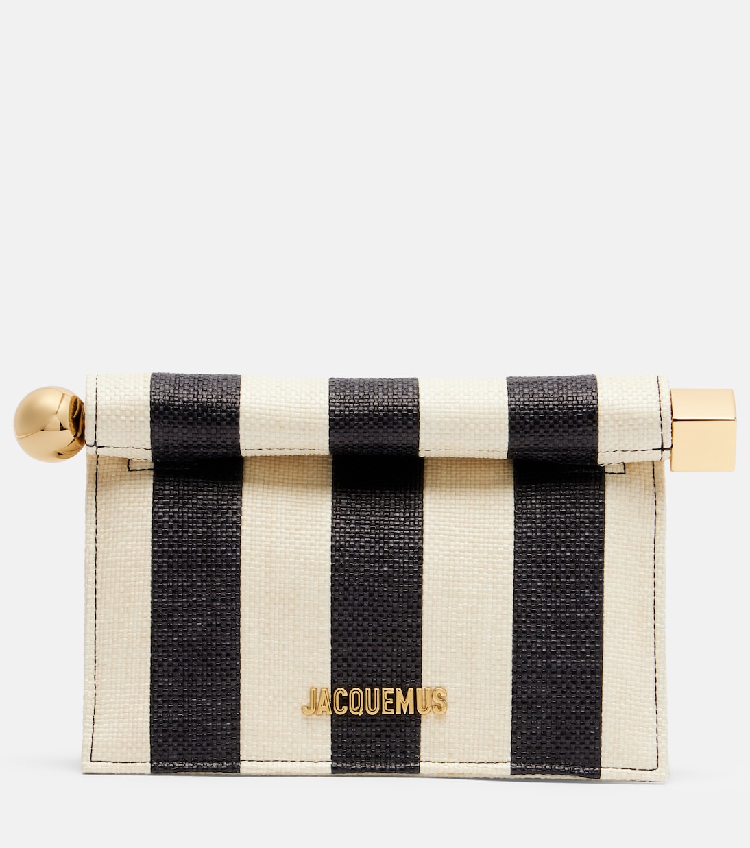 Rond Carré Small raffia-effect clutch | Jacquemus