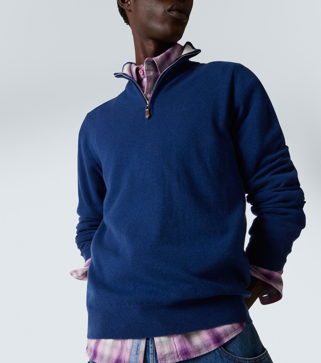 Mr Fenchurch cashmere half-zip sweater | Arch4