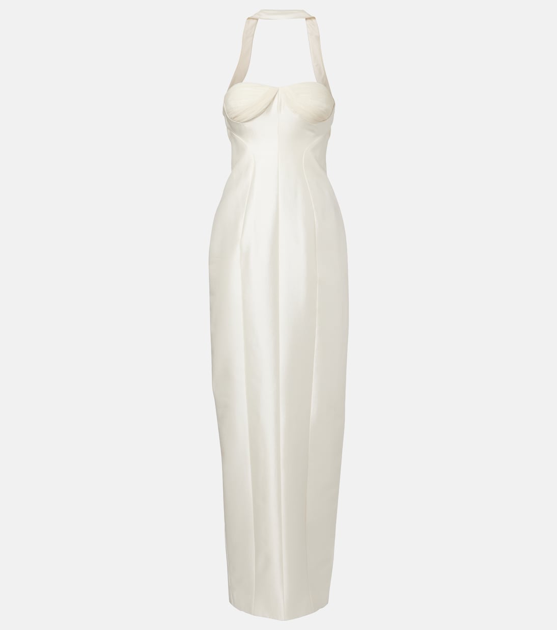 Bridal Lette wool and silk bustier gown | Danielle Frankel