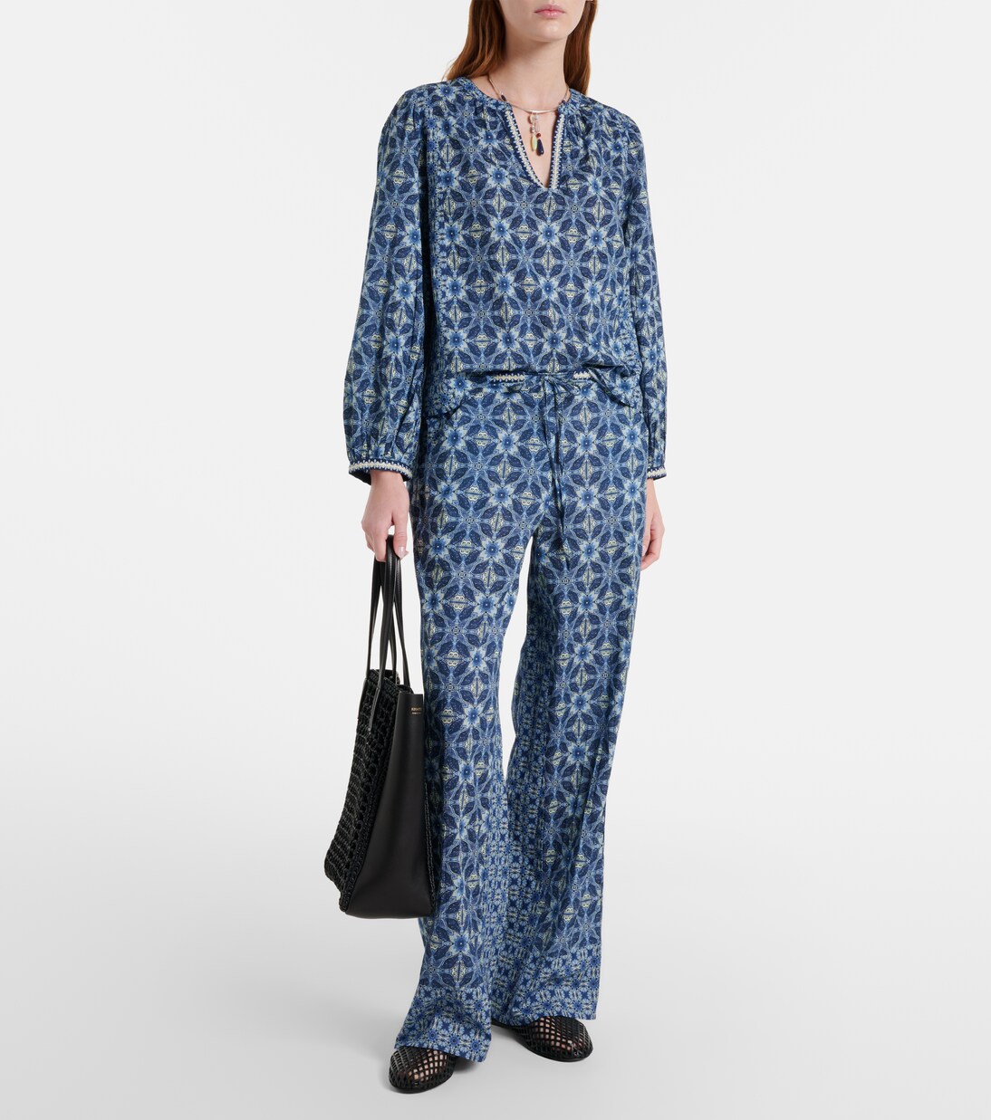 Pantalon ample Kendra imprimé en coton | Velvet