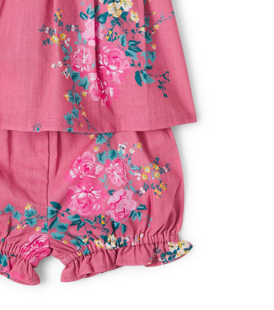 Baby floral cotton top and shorts set | C'era Una Volta