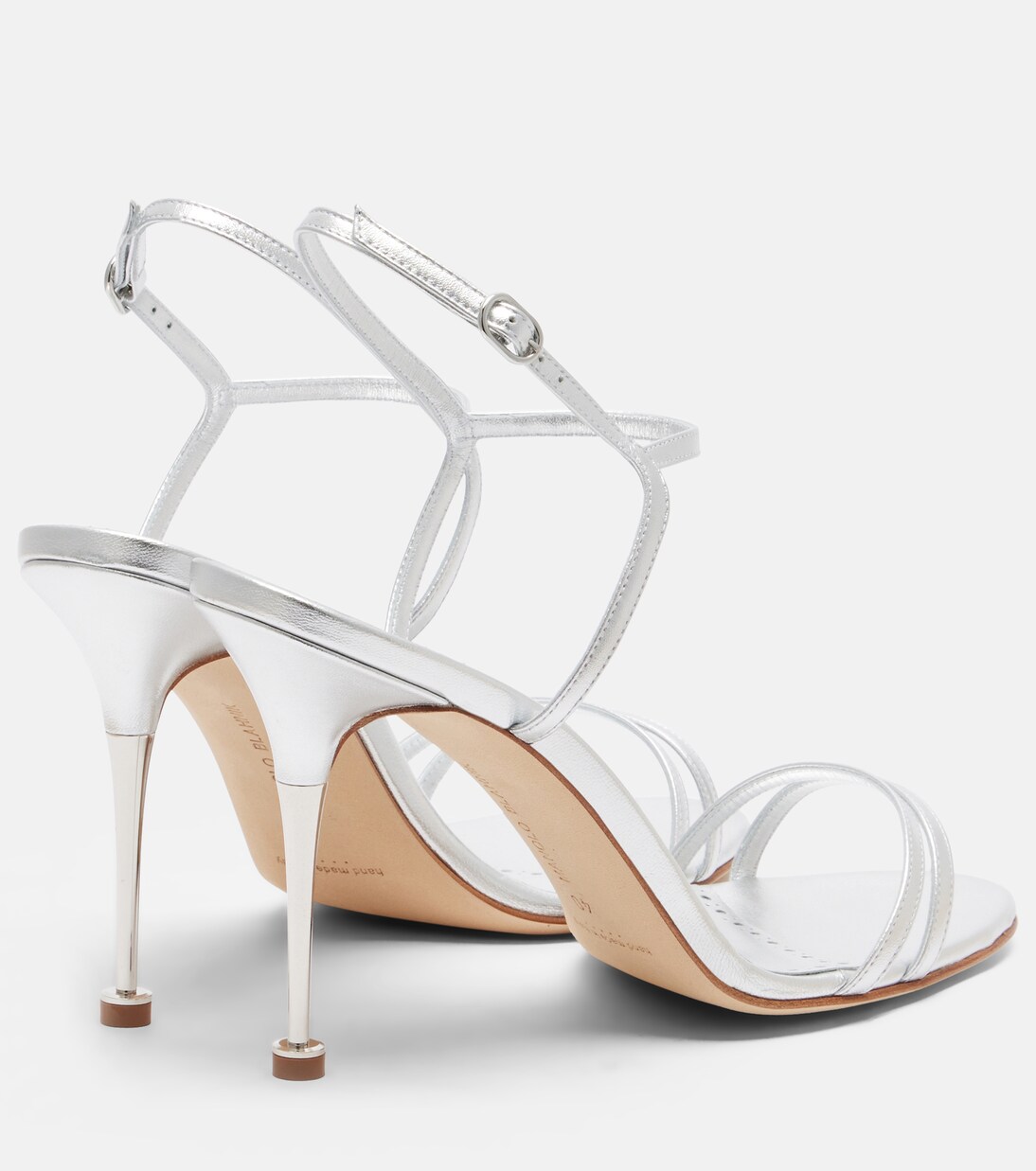 Ciagapla 105 metallic leather sandals | Manolo Blahnik