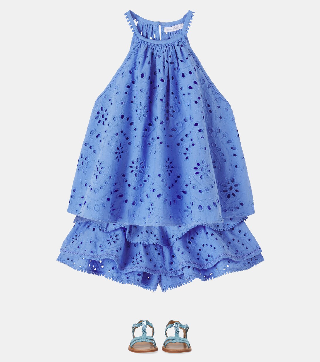 Cleo broderie anglaise cotton top | Poupette St Barth Kids