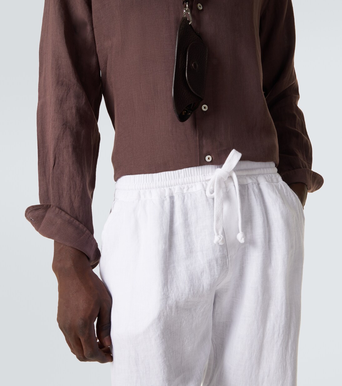 Bonifacio linen tapered pants | Fedeli