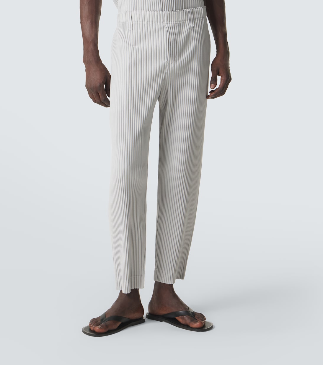 Basics pleated straight pants | Homme Plissé Issey Miyake