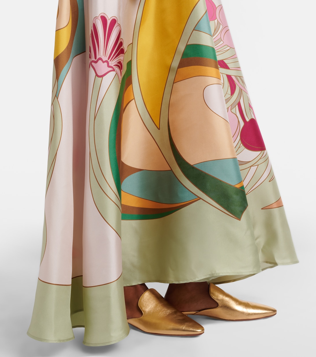 Robe longue Magnifico en sergé de soie | La DoubleJ