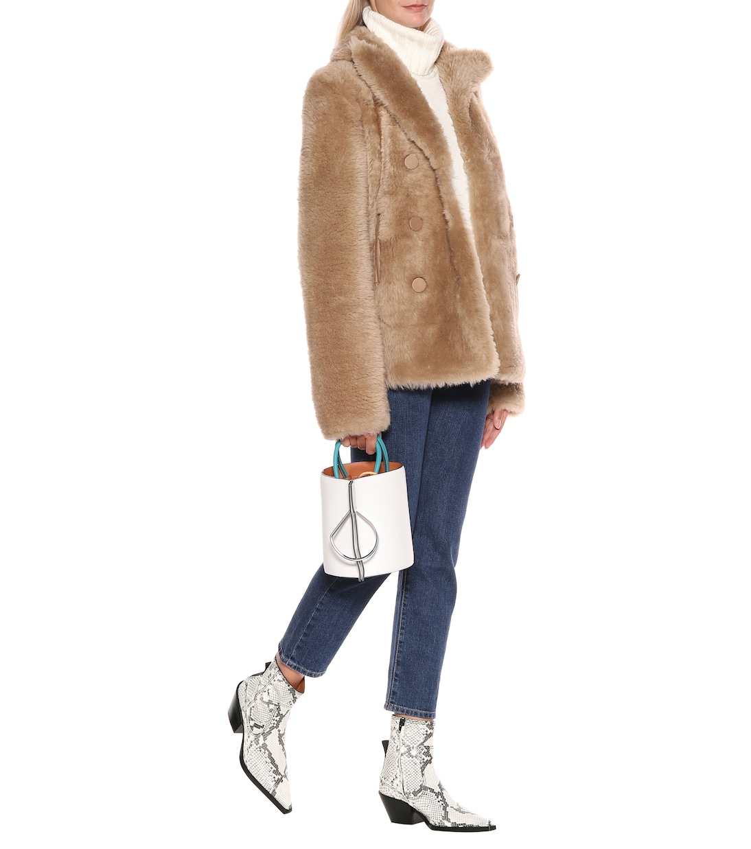 Printed leather ankle boots | Joseph