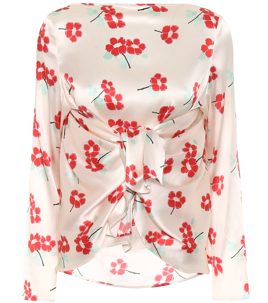 Top Judy a stampa floreale in raso | BERNADETTE
