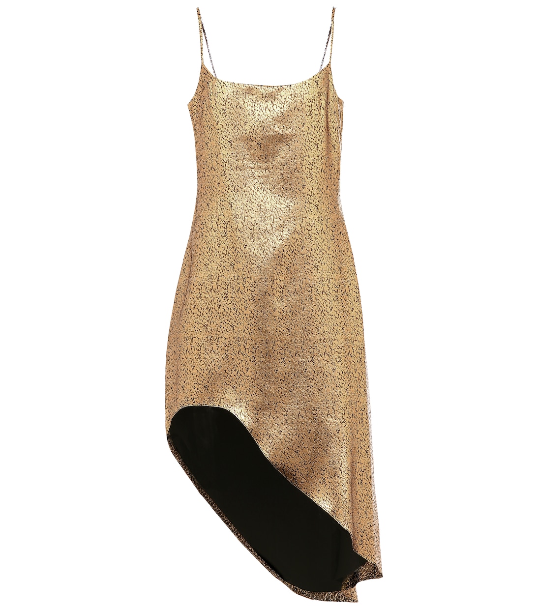 Asymmetric lamé minidress | Halpern