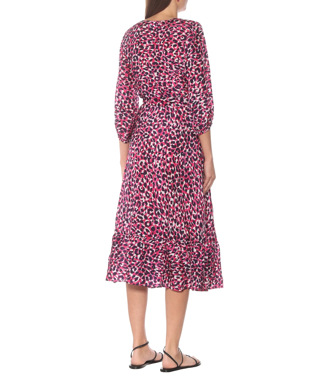 Leopard-print silk midi dress | Anna Kosturova