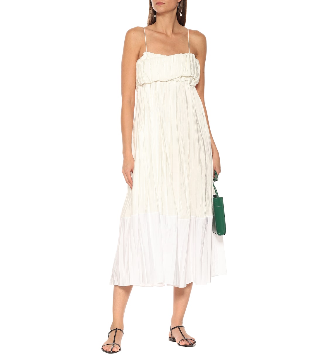 Two-tone maxi dress | Jil Sander