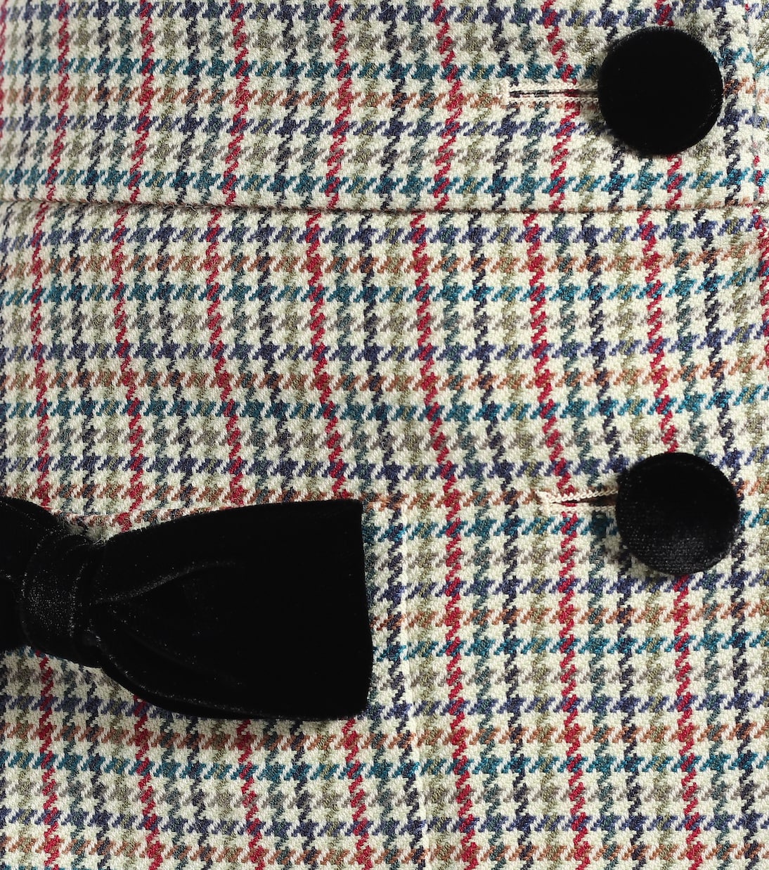 Minigonna a quadri in lana vergine | Miu Miu