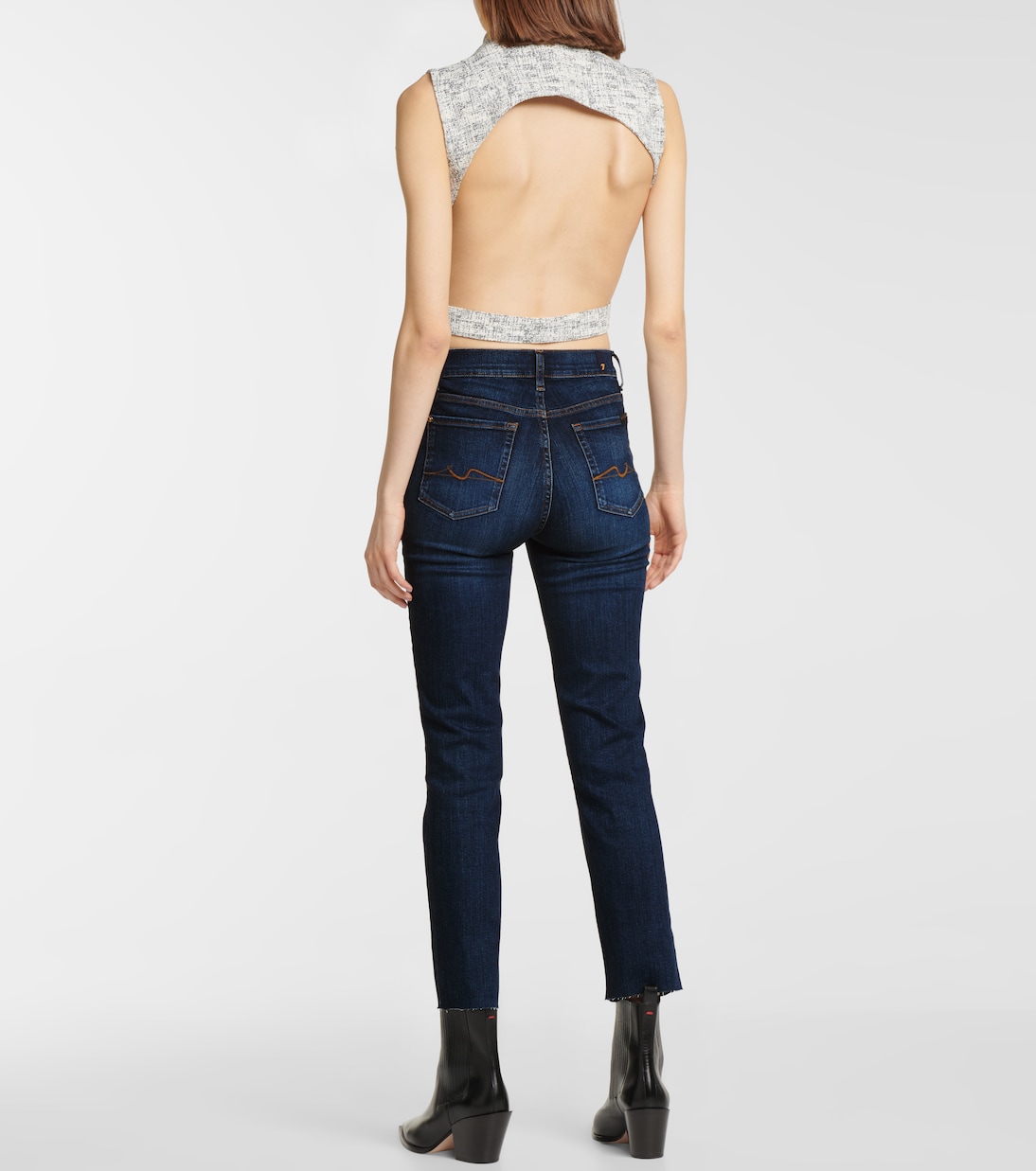 Mid-Rise Jeans The Straight Crop | 7 For All Mankind