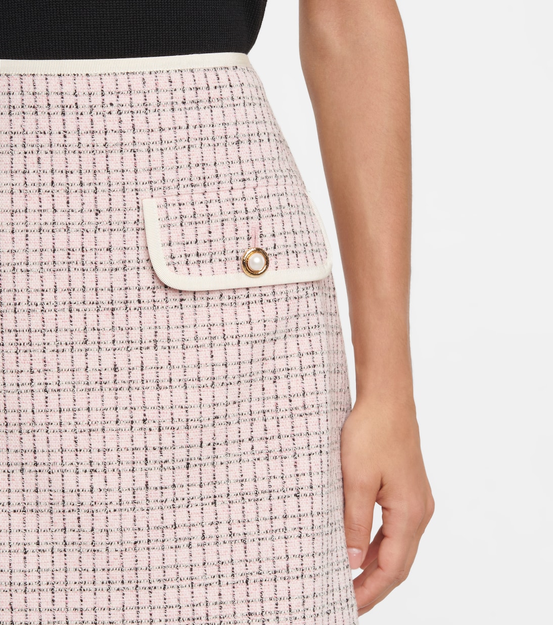 Minigonna in tweed di lana e cotone | Miu Miu