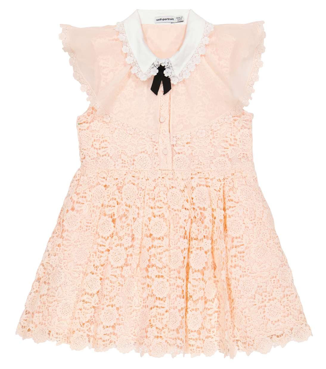 Guipure lace and chiffon dress | Self-Portrait Kids