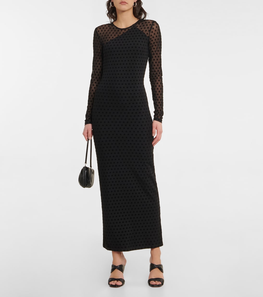 Isadora logo mesh maxi dress | Rotate
