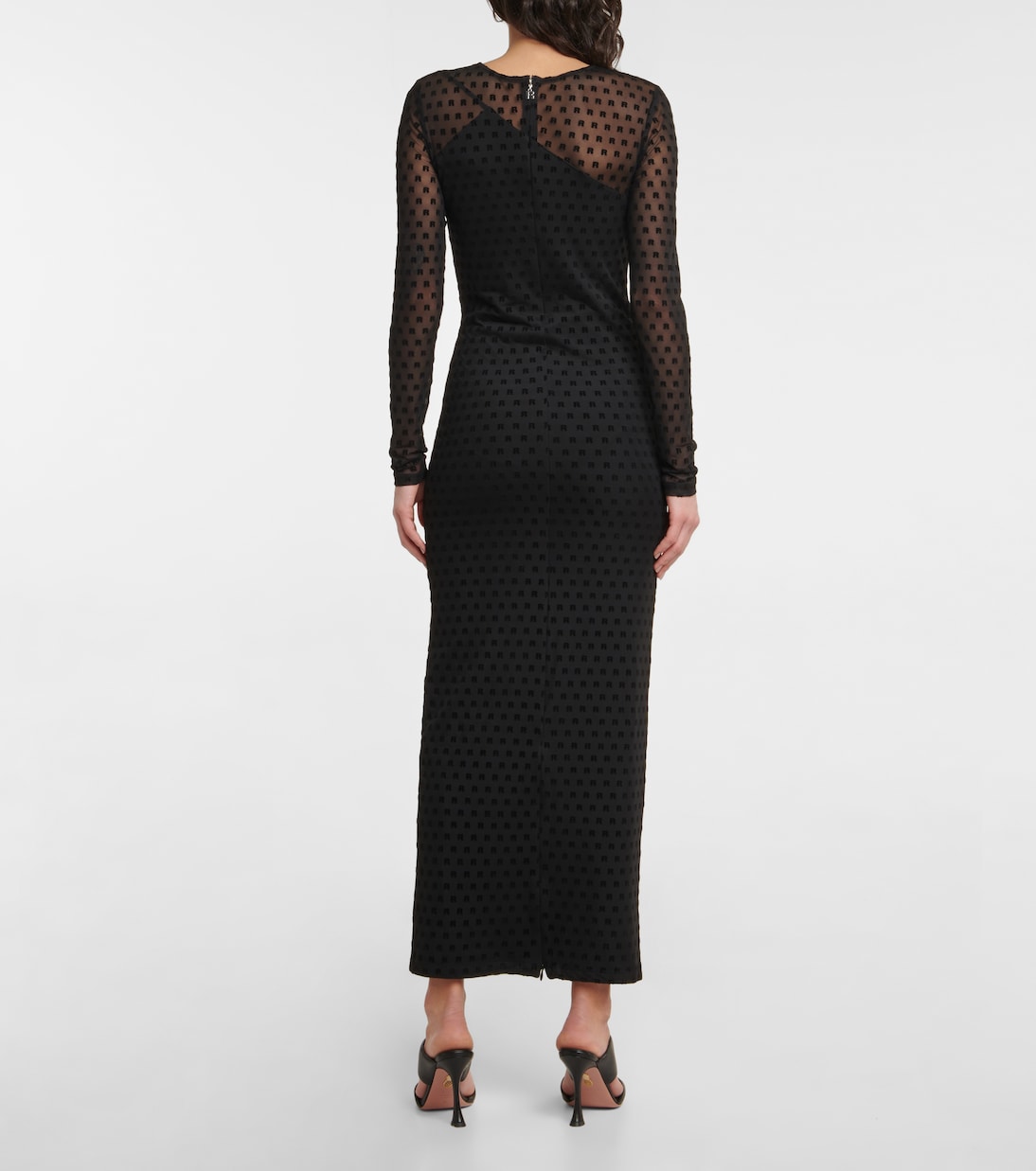 Isadora logo mesh maxi dress | Rotate