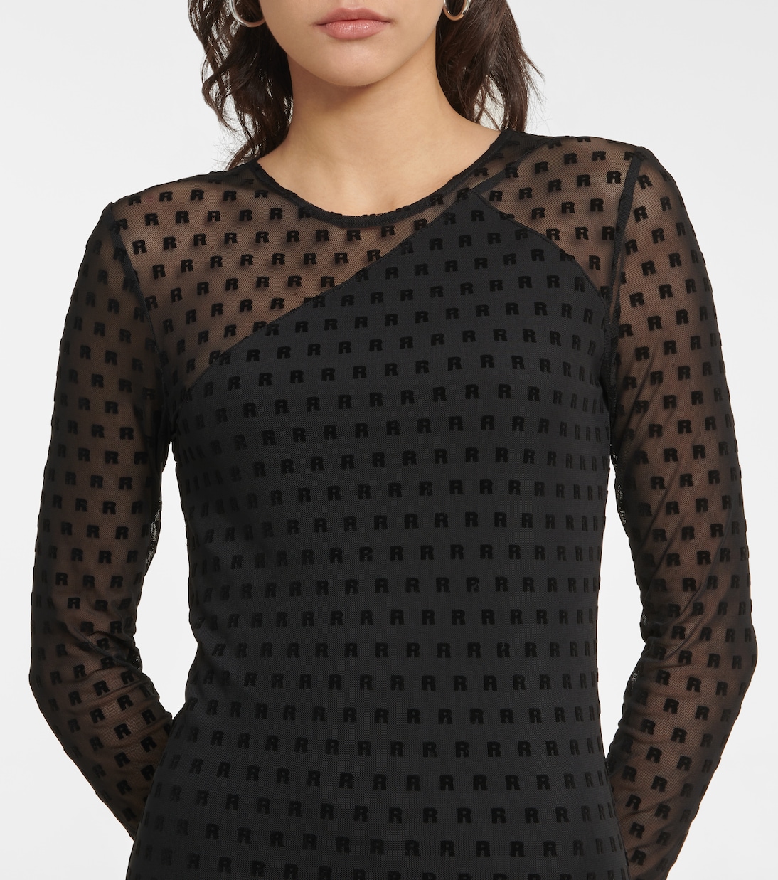 Isadora logo mesh maxi dress | Rotate