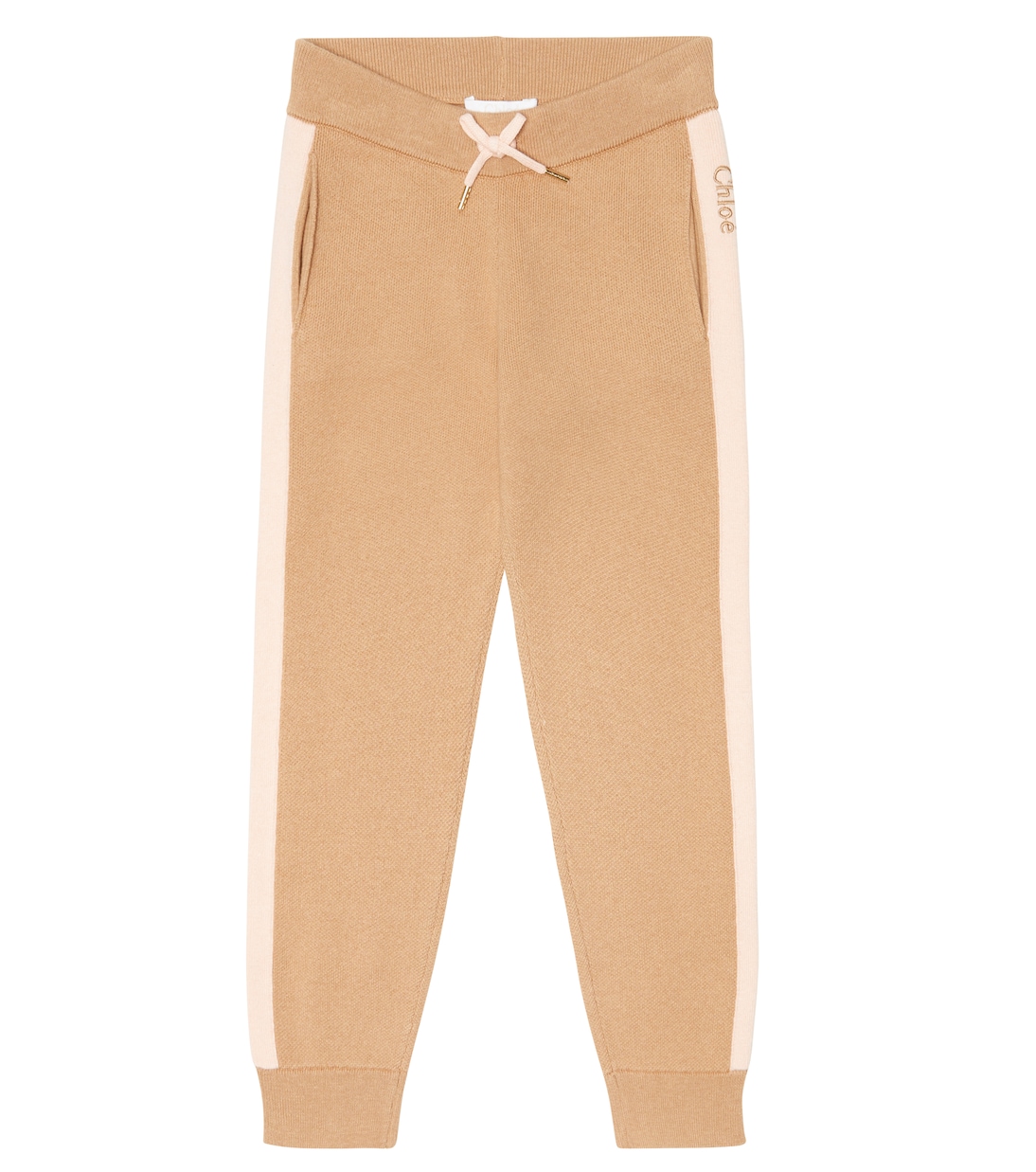Pantalon de survêtement en coton et laine à logo | Chloé Kids