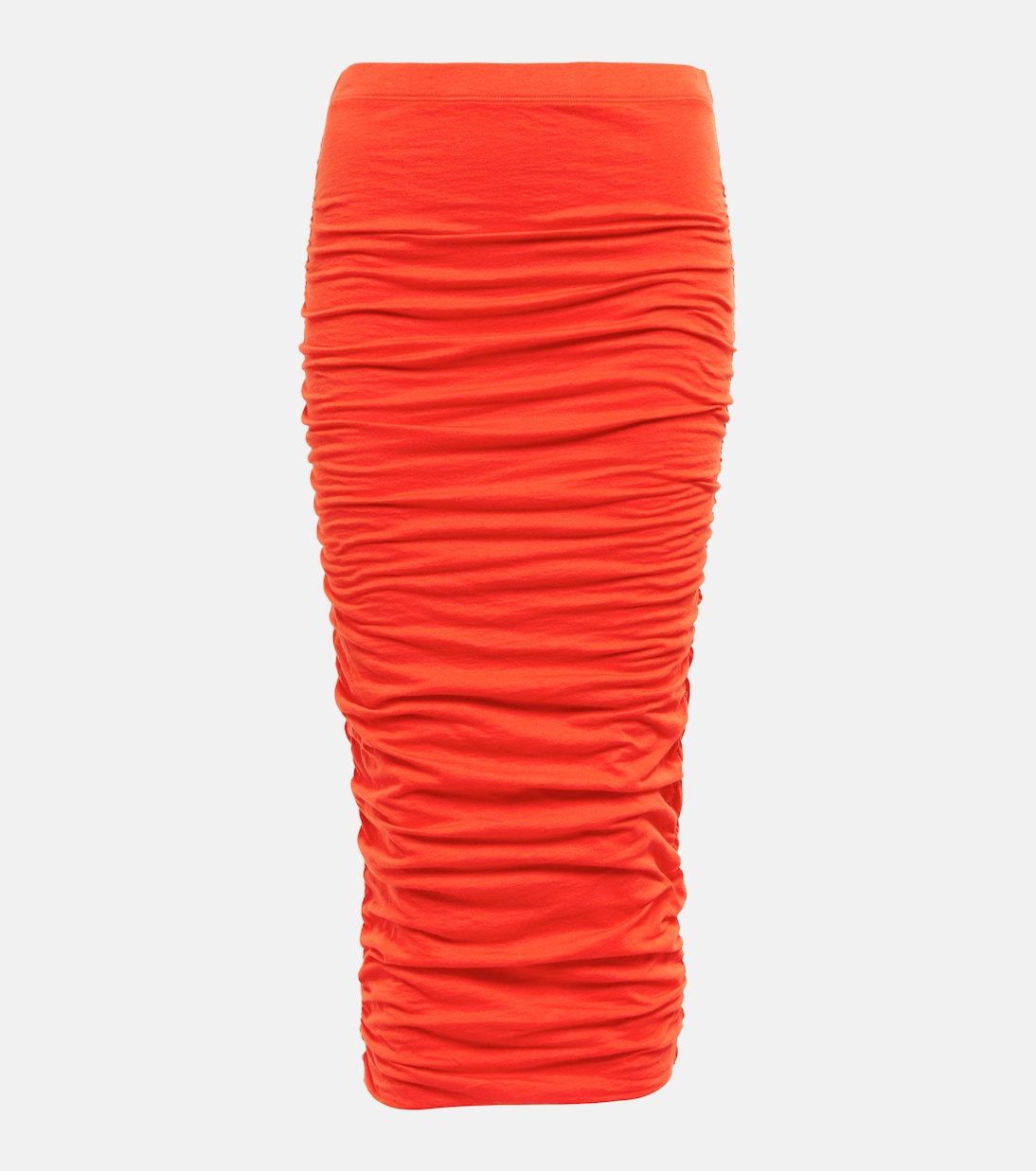 Falda midi Lisa de punto fruncida | Velvet