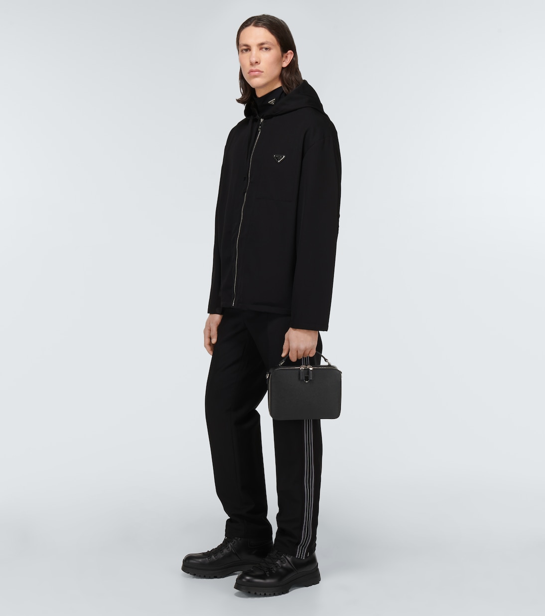 Hooded virgin wool jacket | Prada