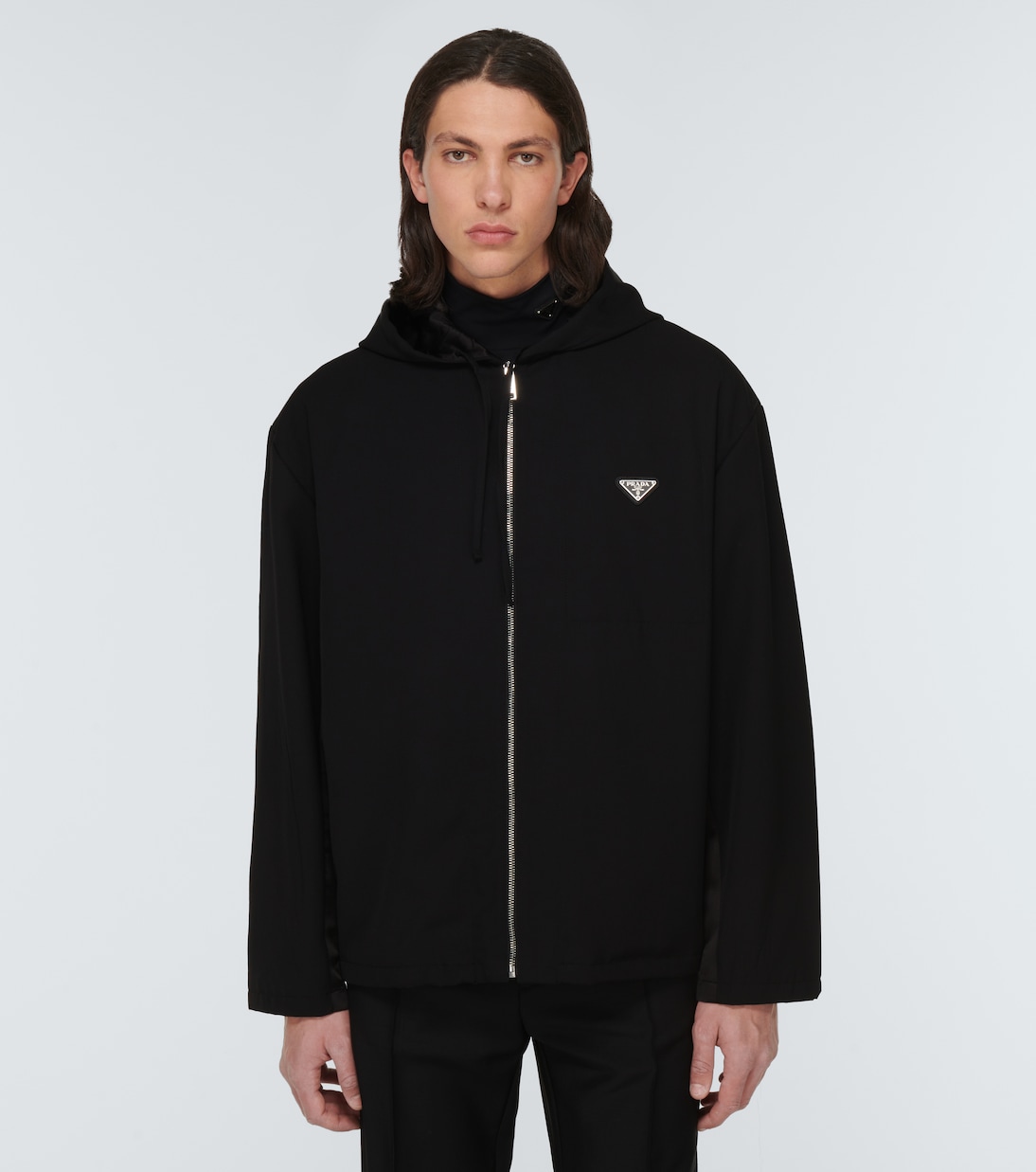 Hooded virgin wool jacket | Prada