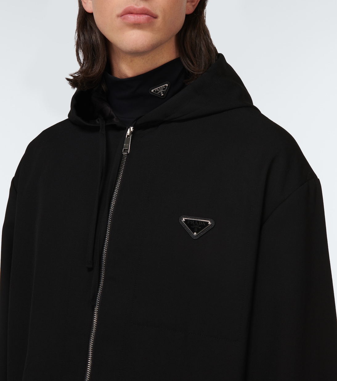 Hooded virgin wool jacket | Prada