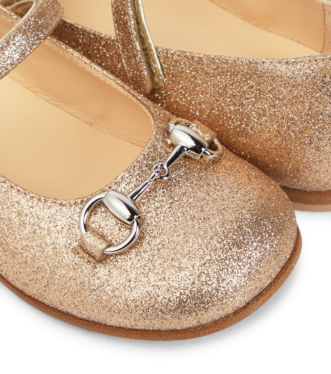 Horsebit glitter ballet flats | Gucci Kids