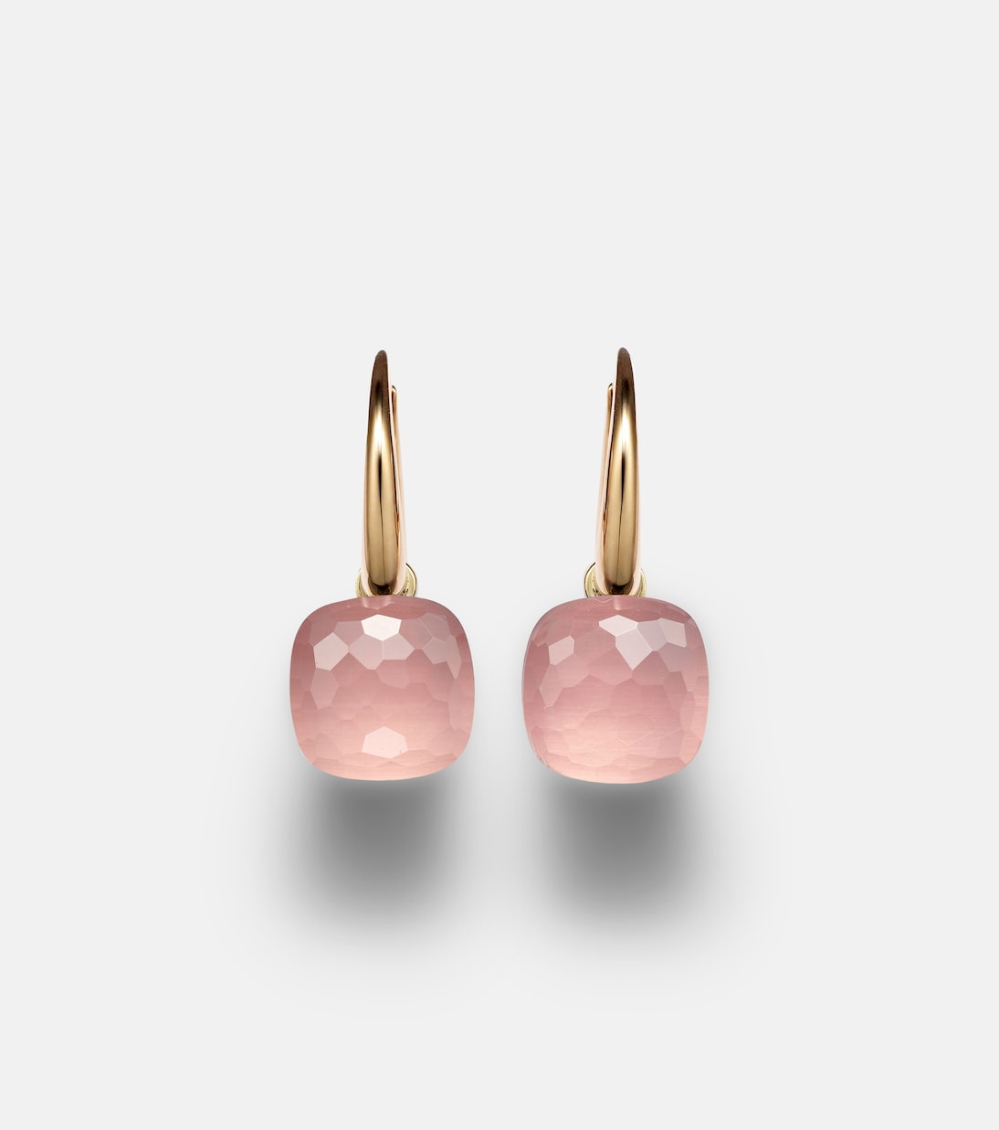 Boucles d’oreilles Nudo en or rose et blanc 18 ct et quartz | Pomellato