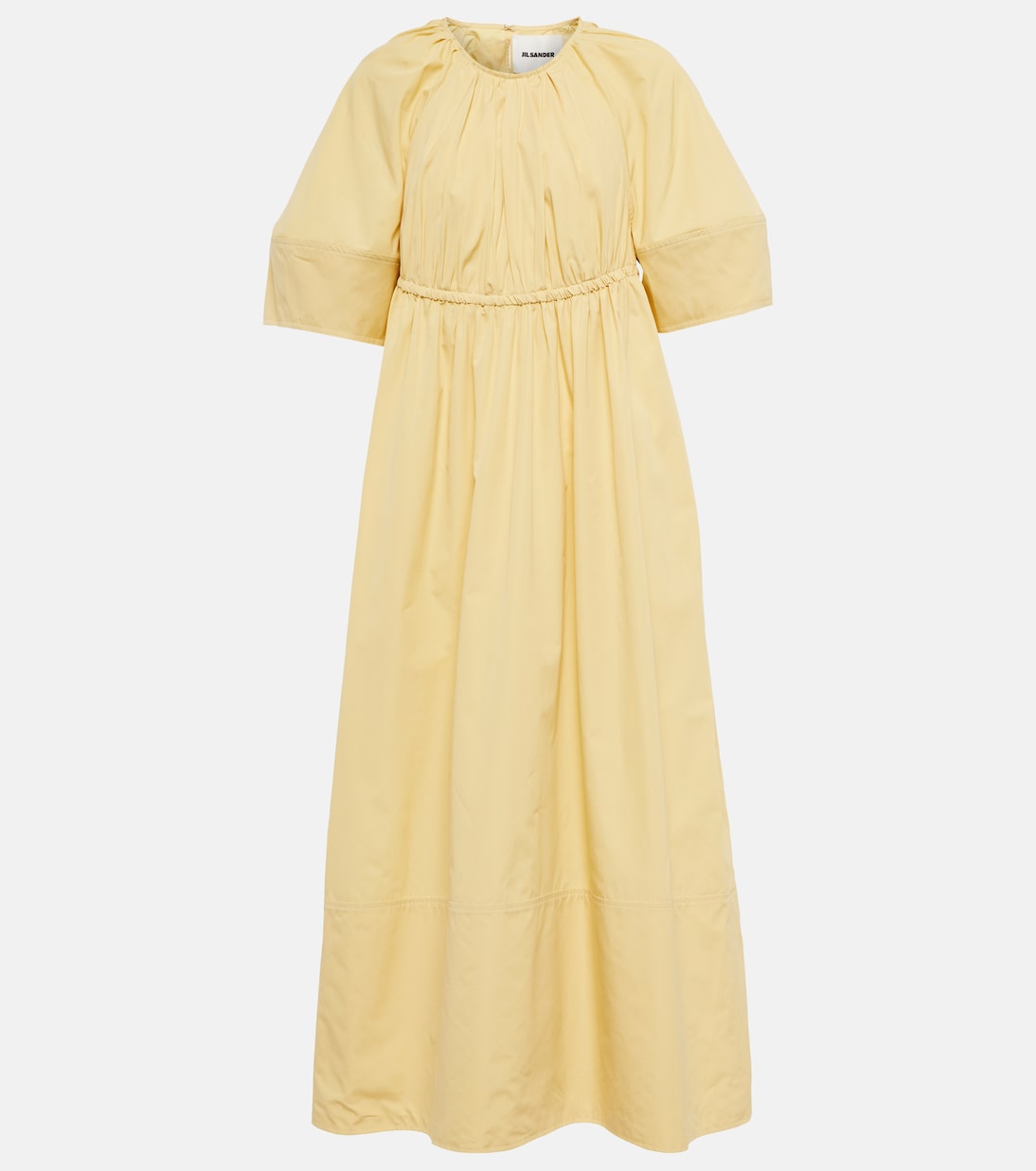 Gathered cotton midi dress | Jil Sander